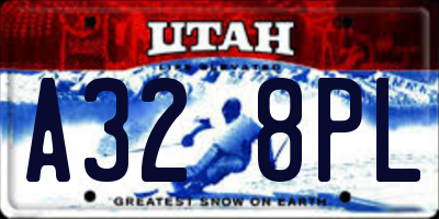 UT license plate A328PL