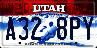 UT license plate A328PY