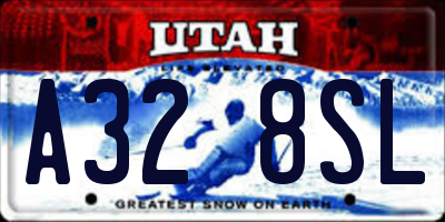 UT license plate A328SL