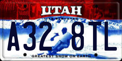 UT license plate A328TL
