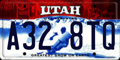 UT license plate A328TQ