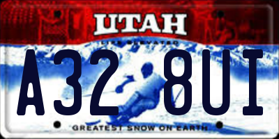 UT license plate A328UI