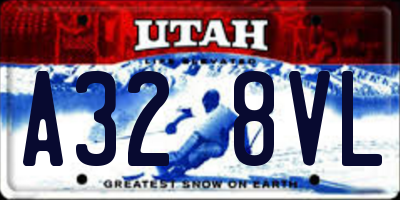 UT license plate A328VL