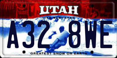 UT license plate A328WE