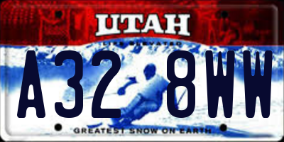 UT license plate A328WW