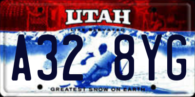 UT license plate A328YG