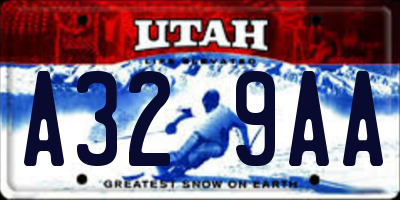 UT license plate A329AA
