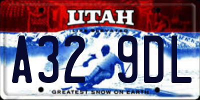 UT license plate A329DL