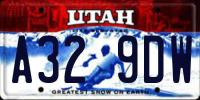 UT license plate A329DW
