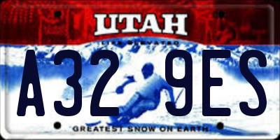 UT license plate A329ES