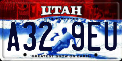 UT license plate A329EU