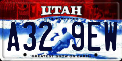 UT license plate A329EW
