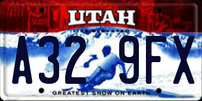 UT license plate A329FX