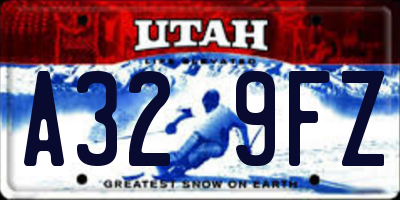 UT license plate A329FZ
