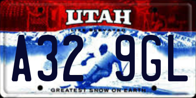 UT license plate A329GL