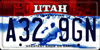UT license plate A329GN