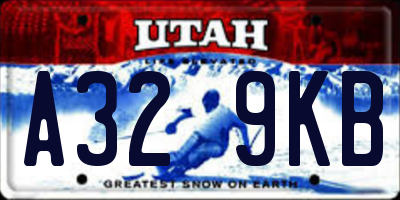 UT license plate A329KB