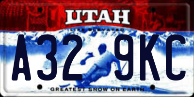 UT license plate A329KC