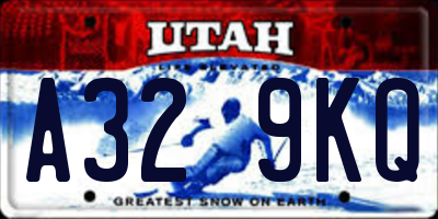 UT license plate A329KQ