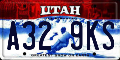 UT license plate A329KS