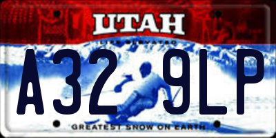 UT license plate A329LP
