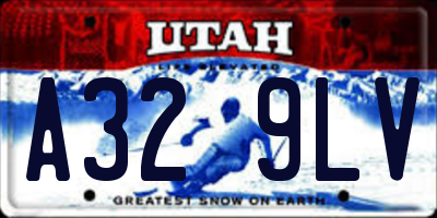 UT license plate A329LV