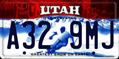 UT license plate A329MJ