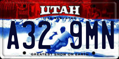 UT license plate A329MN