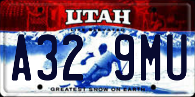 UT license plate A329MU