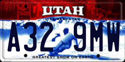 UT license plate A329MW