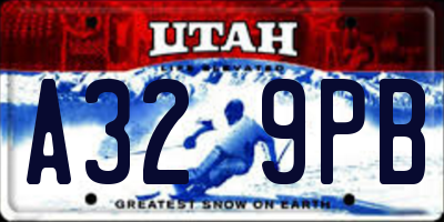UT license plate A329PB