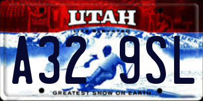 UT license plate A329SL