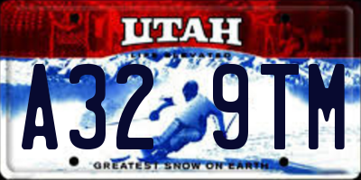 UT license plate A329TM