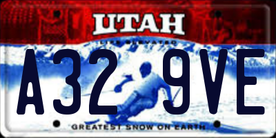 UT license plate A329VE