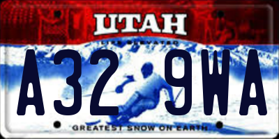 UT license plate A329WA