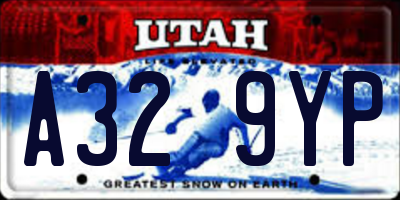 UT license plate A329YP