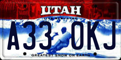 UT license plate A330KJ