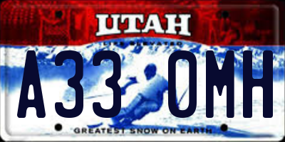 UT license plate A330MH