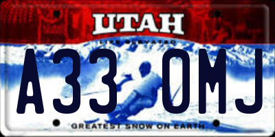 UT license plate A330MJ