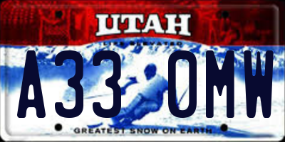 UT license plate A330MW