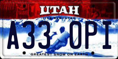 UT license plate A330PI