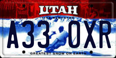 UT license plate A330XR