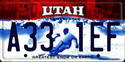 UT license plate A331EF
