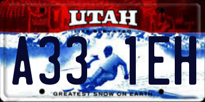 UT license plate A331EH