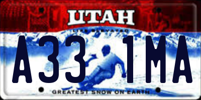 UT license plate A331MA