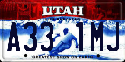 UT license plate A331MJ