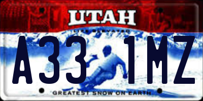 UT license plate A331MZ