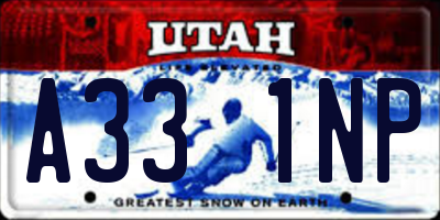 UT license plate A331NP