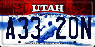 UT license plate A332ON