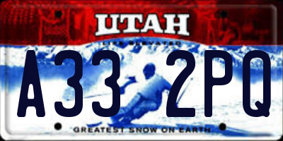 UT license plate A332PQ